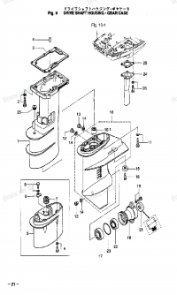    /    <br /> Drive Shaft Housing / Gear Case