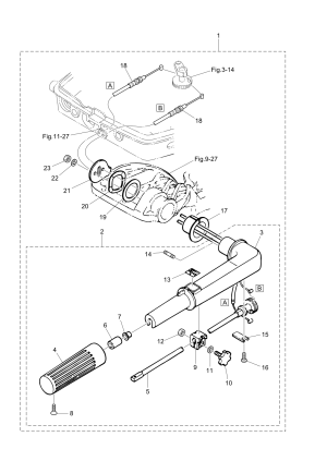 Fig.10   (MF/EF ) <br /> Fig.10 Tiller Handle (mf/ef Model)