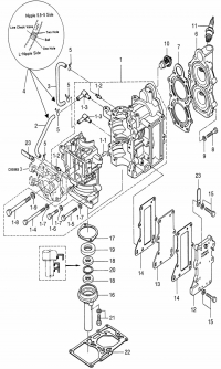 ,   .  <br /> Cylinder, Crank Case Assy