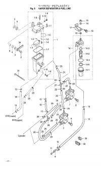 Vapor Separator & Fuel Line <br />  & Fuel Line