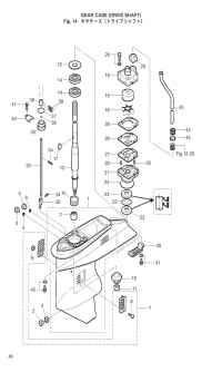    ( ,  ) <br /> Gear Case (Drive Shaft, Water Pump)