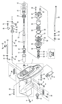    ( ,  ) <br /> Gear Case (Drive Shaft, Water Pump)