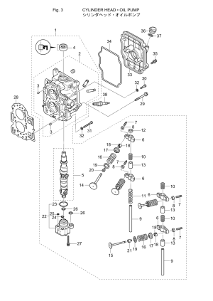 Fig.03   /   <br /> Fig.03 Cylinder Head / Oil Pump