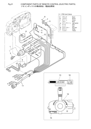 Fig.21    ( ) <br /> Fig.21 Component Parts Of Remote Control (electric Parts)