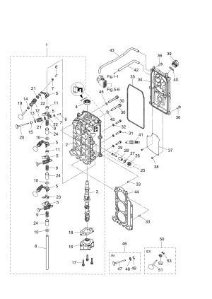 Fig.03 Cylinder Head / Oil Pump <br /> Fig.03    /  