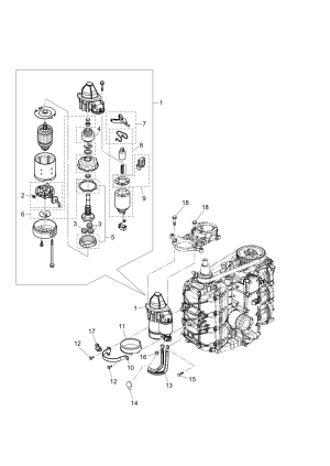 Fig.08   ( ) <br /> Fig.08 Electric Parts (starter Motor)