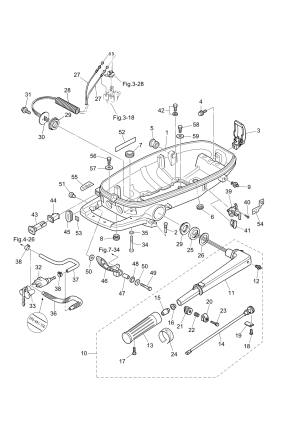 Fig.10   /   <br /> Fig.10 Bottom Cowl / Tiller Handle