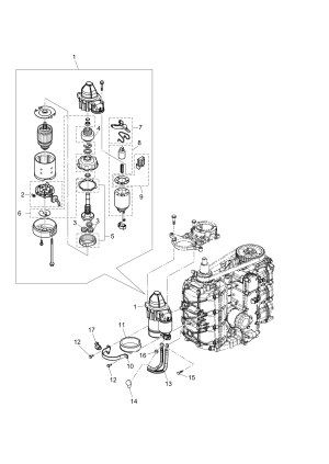 Fig.08   ( ) <br /> Fig.08 Electric Parts (starter Motor)