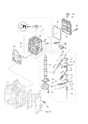 Fig.03   /   <br /> Fig.03 Cylinder Head / Oil Pump