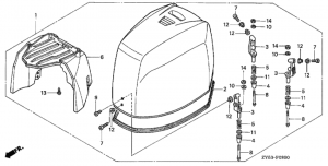   ()  . (Engine Cover Assy.)