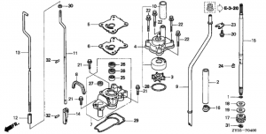   /   (1) (Water Pump / Vertical Shaft (1))