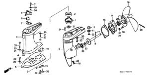    /    (Gear Case / Propeller Shaft)