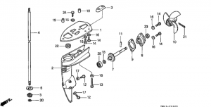   /    /   (Propeller / Gear Case / Vertical Shaft)