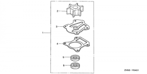      (Water Pump Impeller Kit)