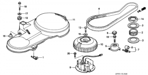   /   (Timing Belt / Flywheel Cover)