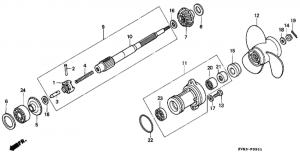    /   (bf8c / cx) (Propeller Shaft / Propeller (bf8c / Cx))