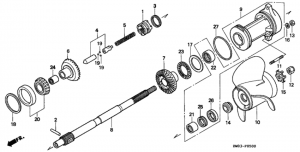    /   (bf75at / bf90at) (Propeller Shaft / Propeller (bf75at / Bf90at))