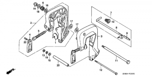   /   (bf8c / cx) (Stern Bracket / Adjust Rod (bf8c / Cx))