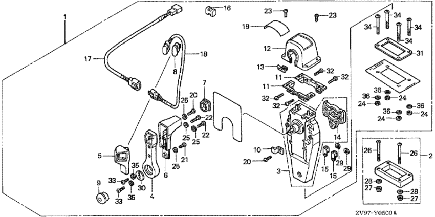  BF30A3 - Remote Control (top Mount Single Type) (right) -   (, ,  )