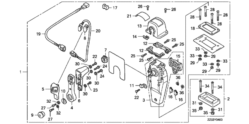     BF50D -   (, ,  ) - Remote Control (top Mount Single Type) (right)