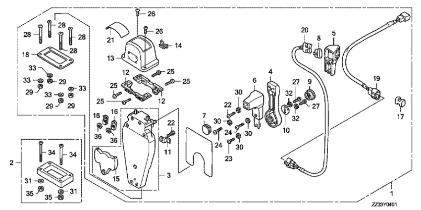  4-  BF60A -     (,  ) () - Remote Control Box (top Mount Single Type) (left)