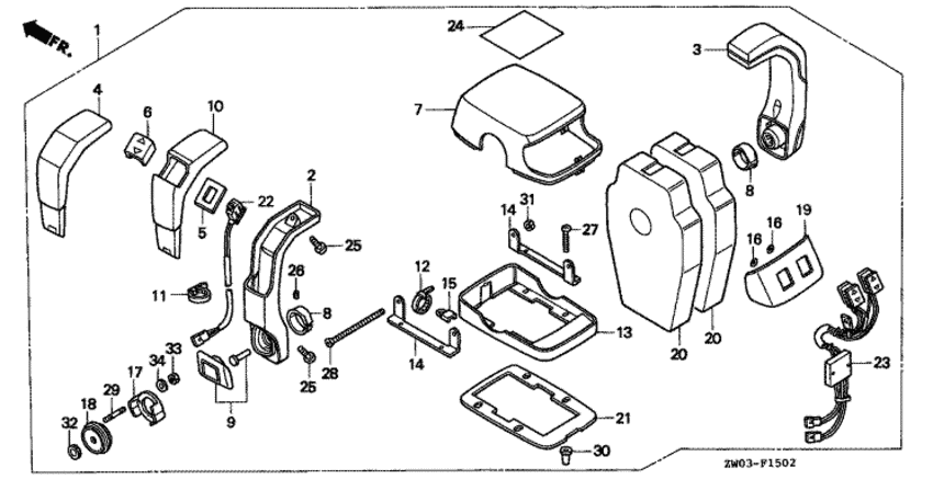 ��������� ��������  ��������� BF75AT - ������������� ���������� (��������, ������ ������) / Remote Control (top Mount Dual Type)