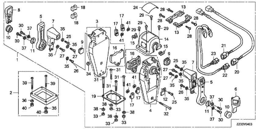     BFP60A -     (,  ) () - Remote Control Box (top Mount Dual Type) (left)