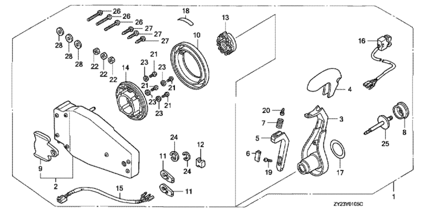 fourstroke  BF200A3 -   (,  ) / Remote Control (flush Mount Type) (left)