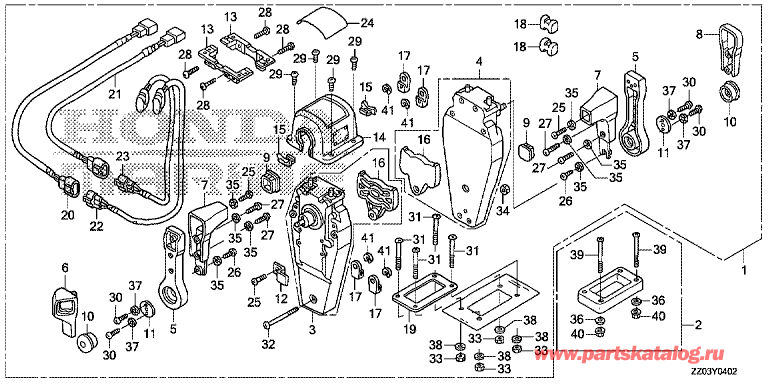    BF100A - Fop-4-2   (,  , ) - Fop-4-2 Double Type Remote Control Top Mount (Right)