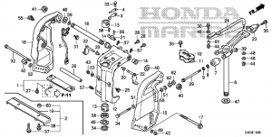 Srve0255E: A                 F-10   /   (Srve0255E: A                 F-10 Stern Bracket / Swivel Case)