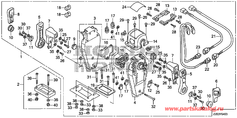   BF80AK1 - Fop-4-3 Double Type Remote Control Top Mount (Left) / Fop-4-3   (,  , )