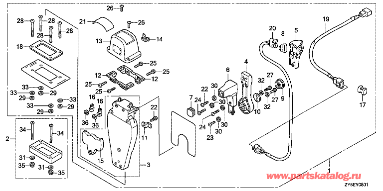     BF150AK2 - Fop-8-1   (,  , ) / Fop-8-1 Single Type Remote Control Top Mount (Left)