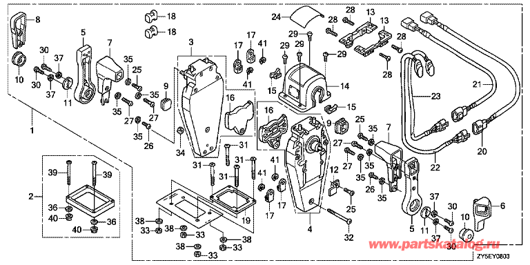    BF150AK2 - Fop-8-3   (,  , ) - Fop-8-3 Double Type Remote Control Top Mount (Left)