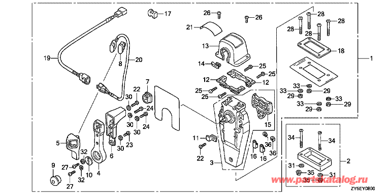     BF150AK2 - Fop-8   (,  , ) - Fop-8 Single Type Remote Control Top Mount (Right)