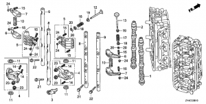 E-09-10  /   (E-09-10 Camshaft / Swing Arm)