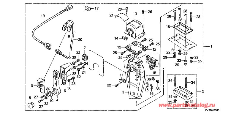      BF30DK2 - Fop-5 Single Type Remote Control Top Mount (Right)
