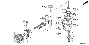 E-07  /  (E-07 Crankshaft / Piston)