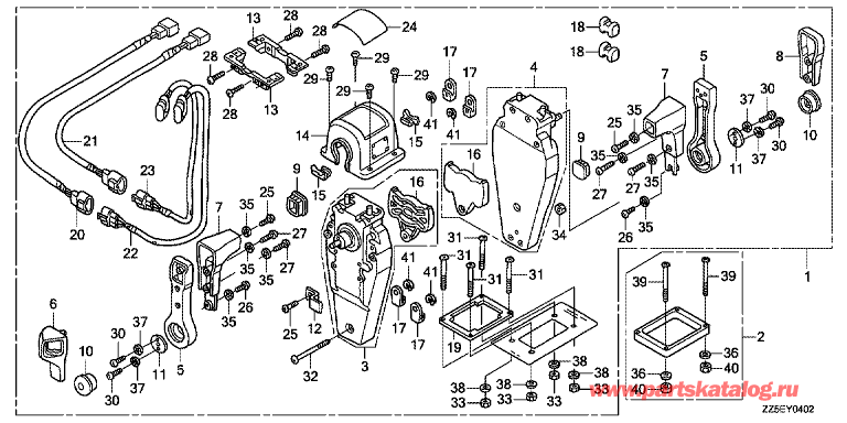    BF40DK2 - Fop-4-2   (,  , ) / Fop-4-2 Double Type Remote Control Top Mount (Right)