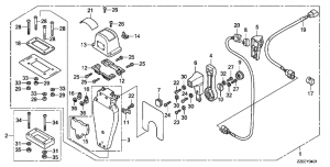 Fop-4-1   (,  , ) (Fop-4-1 Single Type Remote Control Top Mount (Left))