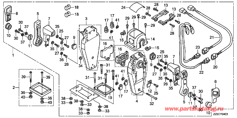  BF50DK4 - Fop-4-3   (,  , ) / Fop-4-3 Double Type Remote Control Top Mount (Left)