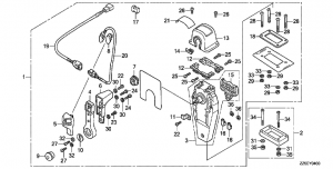 Fop-4   (,  , ) (Fop-4 Single Type Remote Control Top Mount (Right))