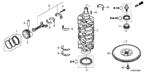 E-07  /  (E-07 Crankshaft / Piston)