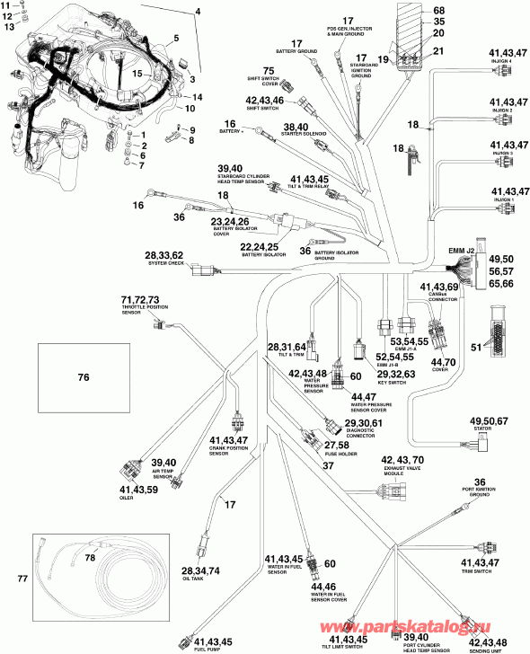 �������� ��������� ����� ������� E115DBXSCR  - ectrical Harness - ectrical ���� ��������