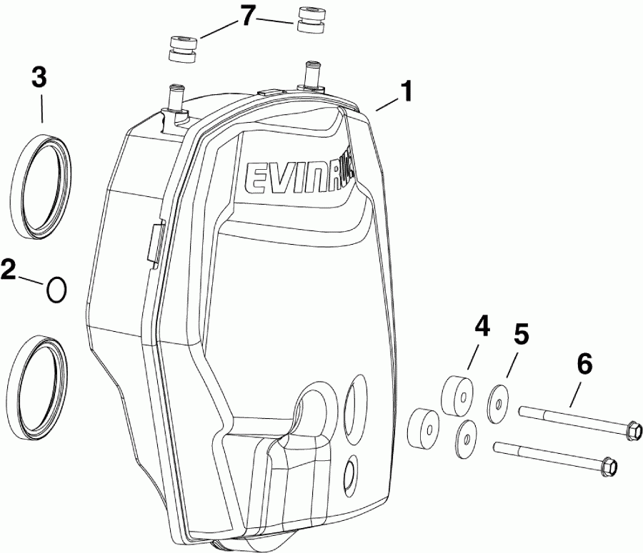   EVINRUDE E115DPXSCR  - r Silencer