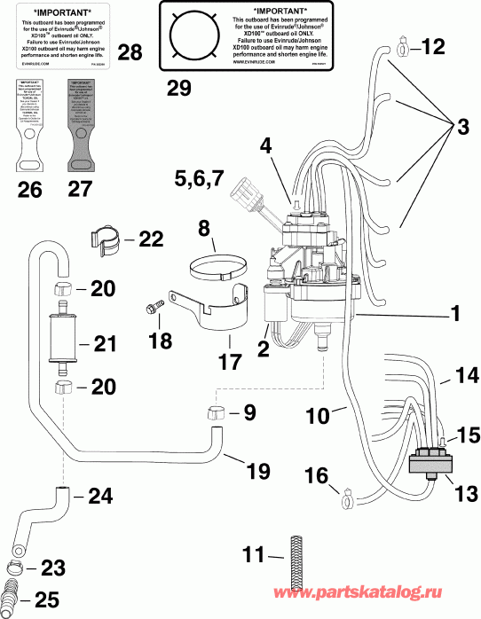    EVINRUDE E150DBXSCF  - l  / l Pump