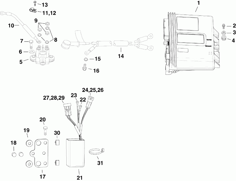   EVINRUDE E175DCXSCF  - ectrical Components - ectrical Components
