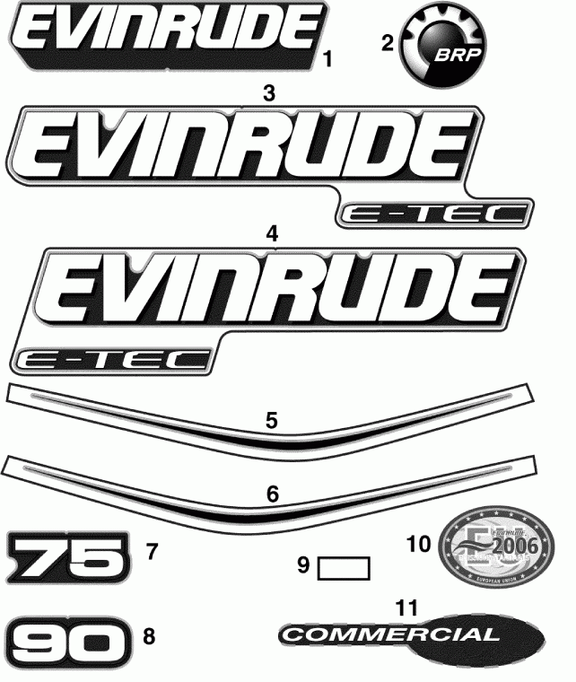  EVINRUDE E75DPLSCB  - cals