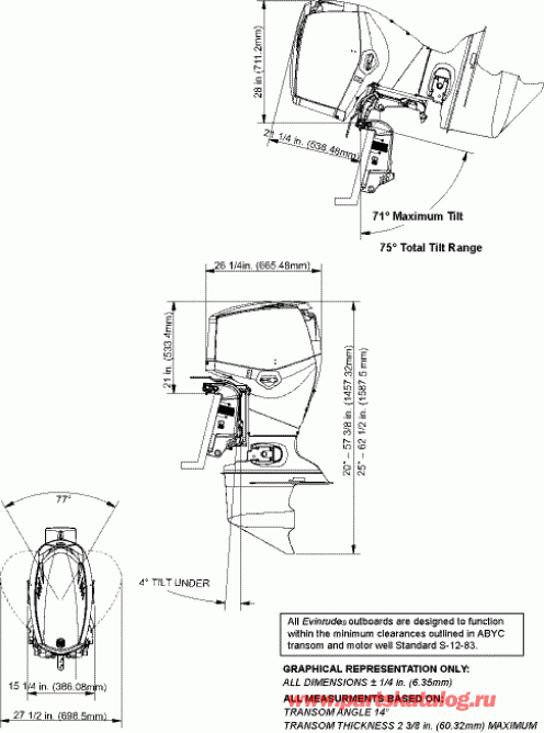  EVINRUDE E90WDEXSCS  - ofile Drawing - ofile Drawing
