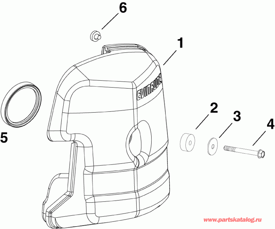 ��������� ��������� Evinrude E50DSLAGB  - air Silencer