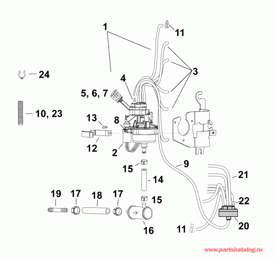 ��������� �������� ����� EVINRUDE DE225PXAAA  - �������� ����� (3.3 L) - oil Pump (3.3 L)